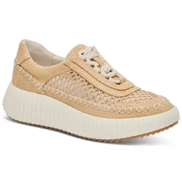 Dolce Vita Dolen Sneakers in Cream & Tan Size 6 - Picture 1 of 7